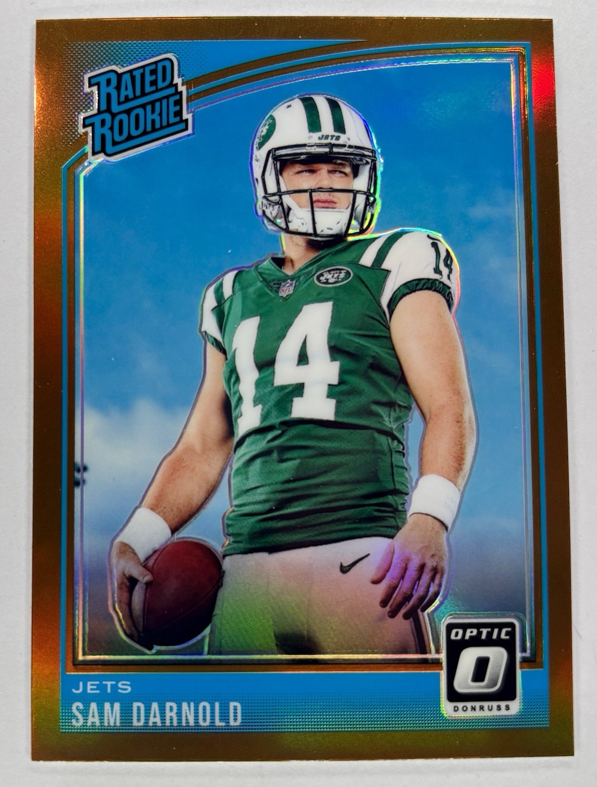 2018 PANINI DONRUSS OPTIC -SAM DARNOLD- Rated Rookie Bronze Prizm #151 JETS (RC)