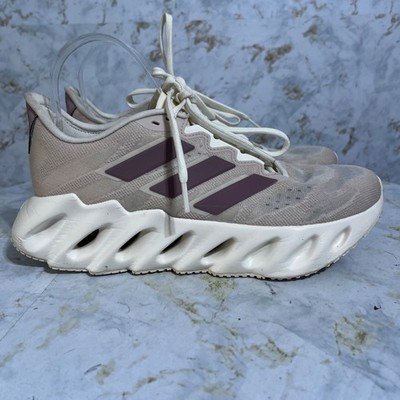 Adidas Switch FWD Women's Size 8.5 Running Shoes Beige Purple Athletic Sneakers