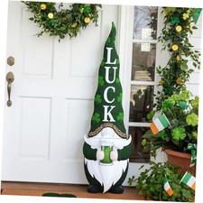 41.5 x 11.8 Inch St. Patrick's Day Gnome Porch Sign for Front Door St.