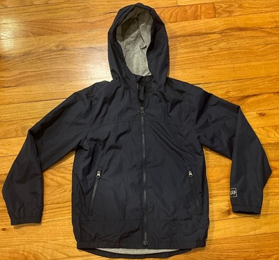 Gap Kids Boys Lightweight Lined Full Zip Hooded Windbuster Jacket Large Blue