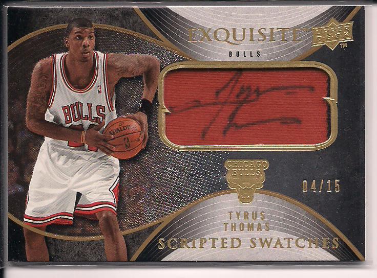07-08 EXQUISITE - TYRUS THOMAS - AUTOGRAPH / PATCH - #04/15 | eBay