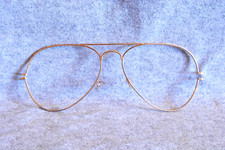 vintage eyeglass frame front gold aviator type 5-3/4