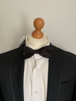 Herren *NEU* HACKETT ''LONDON'' WOLL SMOKING ANZUG in SCHWARZ 38L *B.N.W.T*