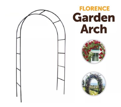 Metal Garden Arch Heavy Duty Strong Tubular Rose Climbing Plants ...