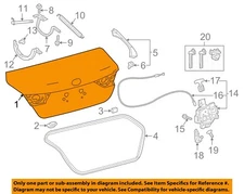 Used Deck Lid fits: 2018 Toyota Camry rear view camera incandescent tail lamps c