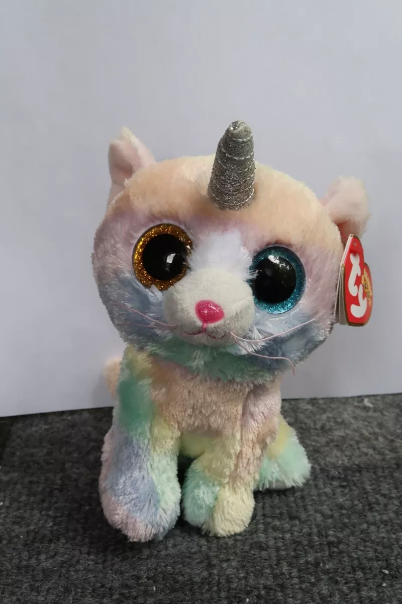 Ty Beanie Boo Heather the Uni Kitty Glitter Eyes 6