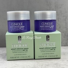 2x Clinique Smart Clinical Repair Wrinkle Correcting Cream SPF30 Mini 0.17oz 5ml