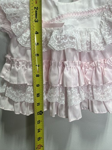 Vintage Golden Age Pink Infant Pageant Dress 9 Mos - Picture 6 of 8