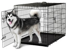 OxGord Pet Kennel Cat Dog Folding Steel Crate Animal Playpen Wire Metal Cage 48"