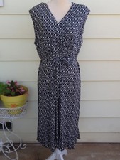 Glamour Black/White Printed Ruffled Dress Size 22W MSRP $80 NWT!