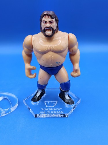 WWF Hasbro 1990 Hacksaw Jim Duggan  Acrylic Base S...