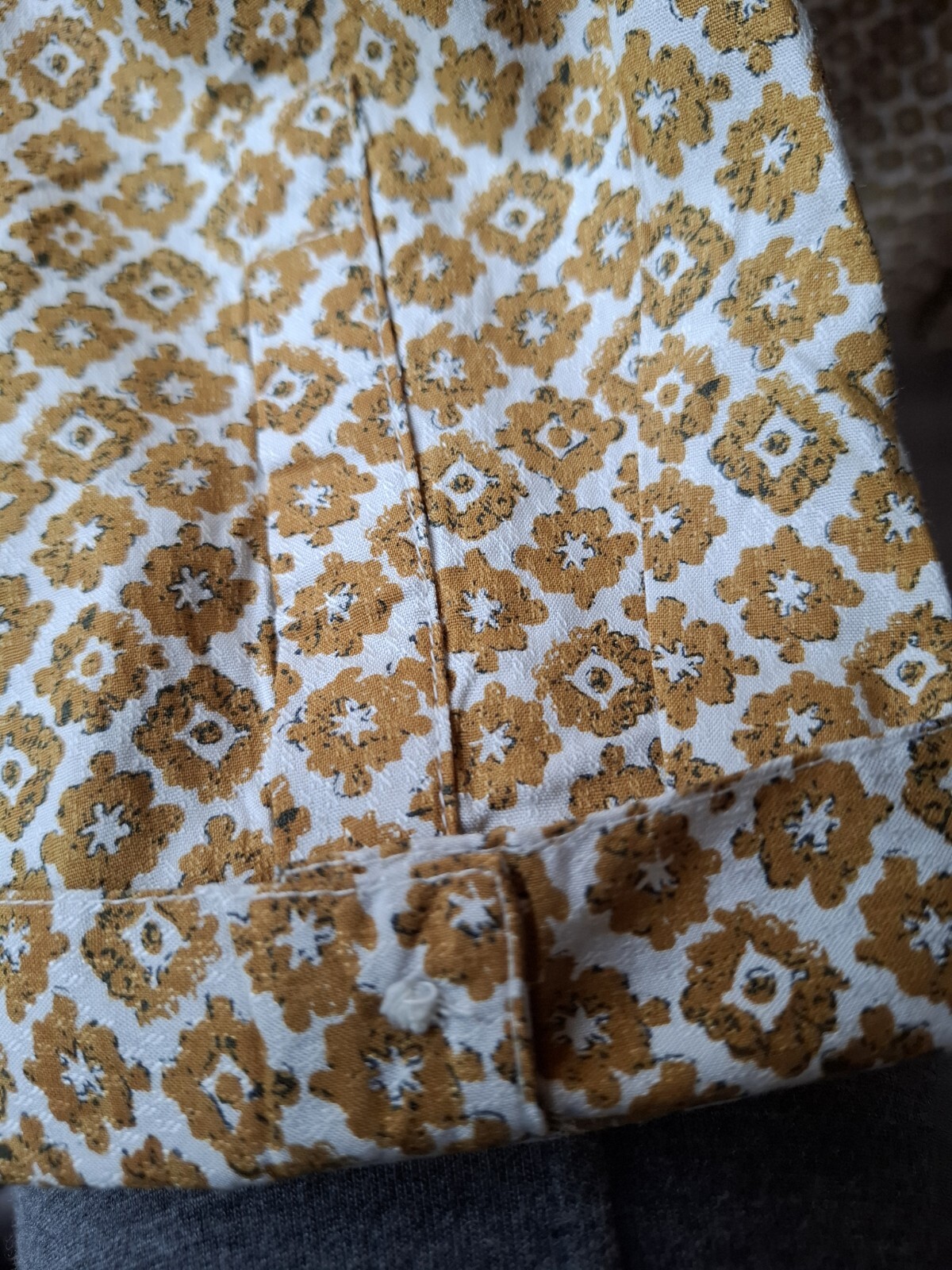 Mistral Shirt 14. Ikat Diamonds Woven Shirt, Honey Mustard multi RRP £49.99 image 9