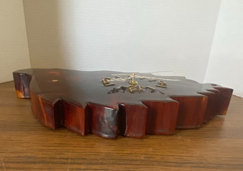 Vintage Arkansas Razorback Wood Carved Clock - Afbeelding 5 van 10