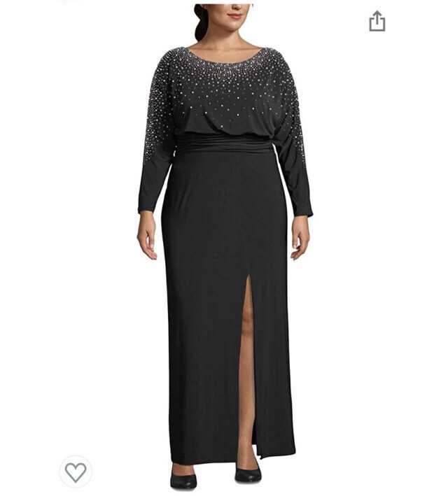 size 14w formal dresses Betsy & Adam Plus Size Embellished Gown