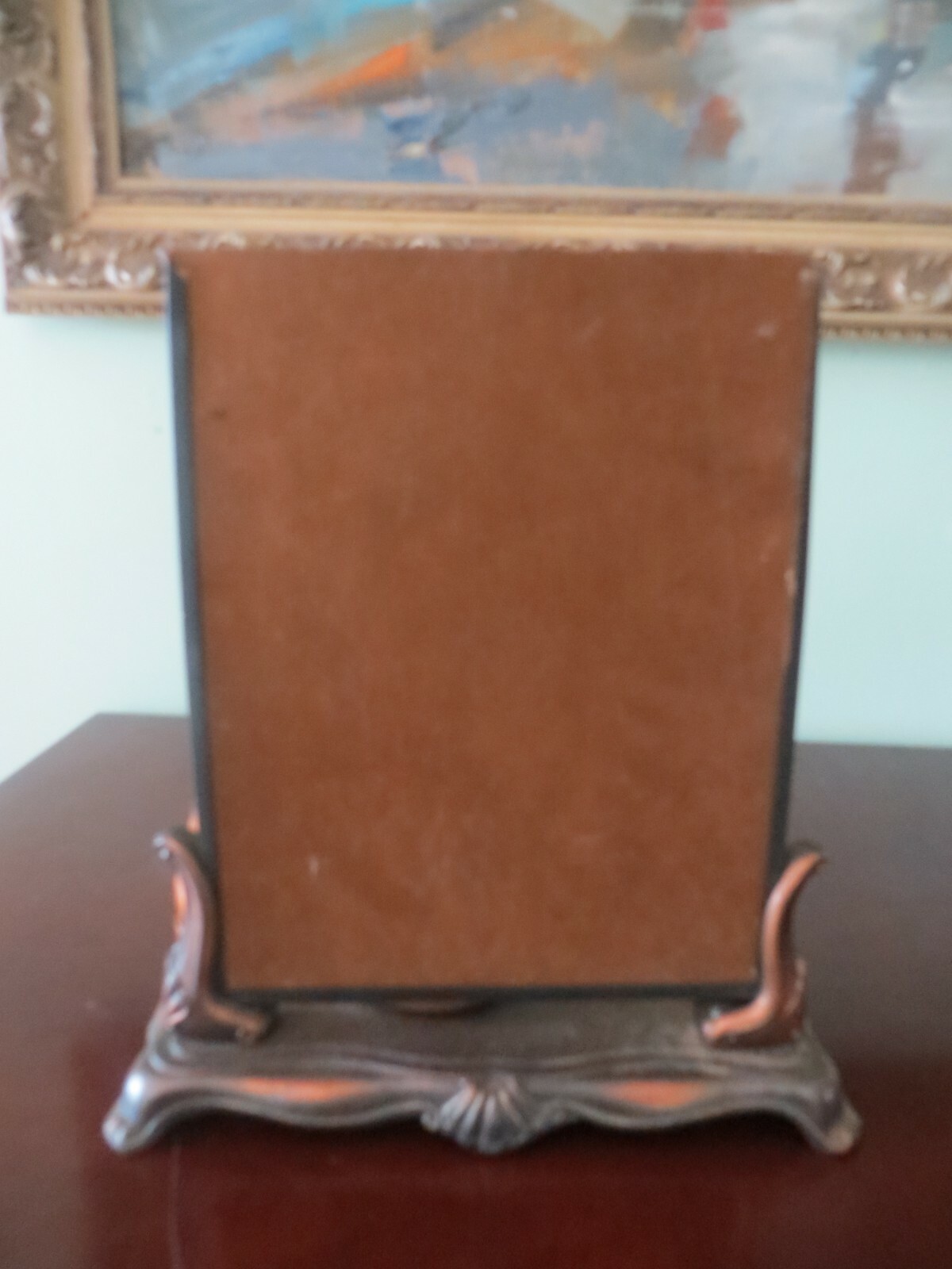 Warner Electric Co. brass shoes self standing picture frame advertising award