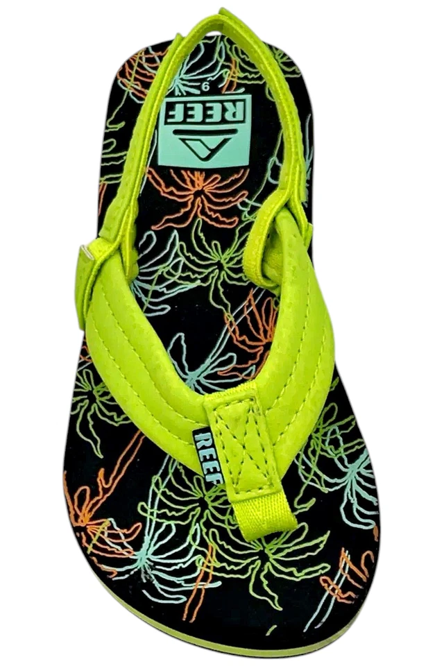 Sandalia Reef Ahi Slingback Neon Palm para niño Foto 2 de 3