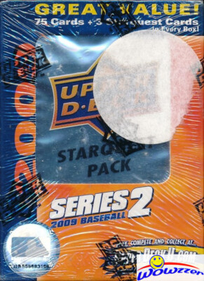 2009 Upper Deck Series 2 Baseball JUMBO SUPERSTAR Sealed Box-75 Card+3 STARQUEST