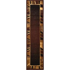 Brown And Beige Runner Rug 2x7 Ft For Hallway Bedroom Entryway Modern Clearance