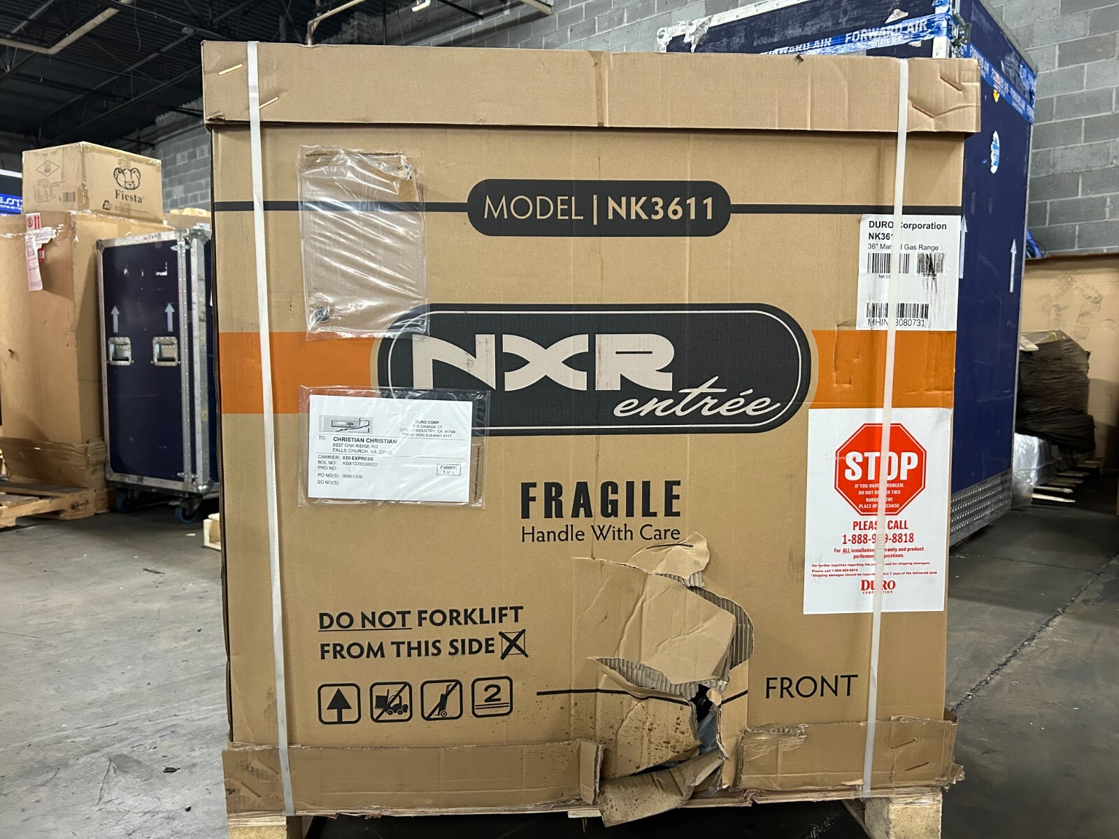 NXR Model NK3611 Gas Range, 36" wide, 5.5sqft Oven, Minor Cosmetic