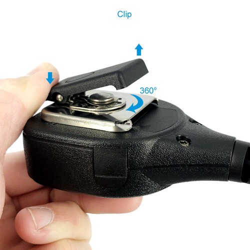 360° Clip Speaker Microphone for Motorola XiR P6600 P6620 DP2400 MTP3000 MTP3250 - Zdjęcie 12 z 13