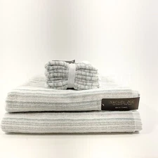 Rachel Zoe Set of 6 Towels 2 Bath 4 Wash Brown Cotton  New