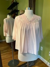 Vintage Shadowline Nylon Bed Jacket Pink Small Made in USA Original Store Tags
