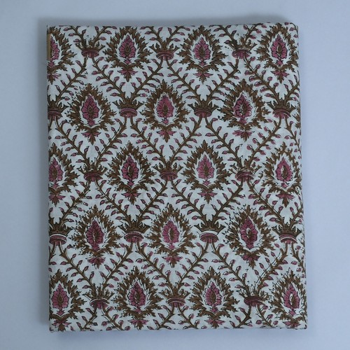 1 Yard Indian Cotton Hand Block Print Floral Beautiful Craft Sewing Fabric - Picture 8 of 10