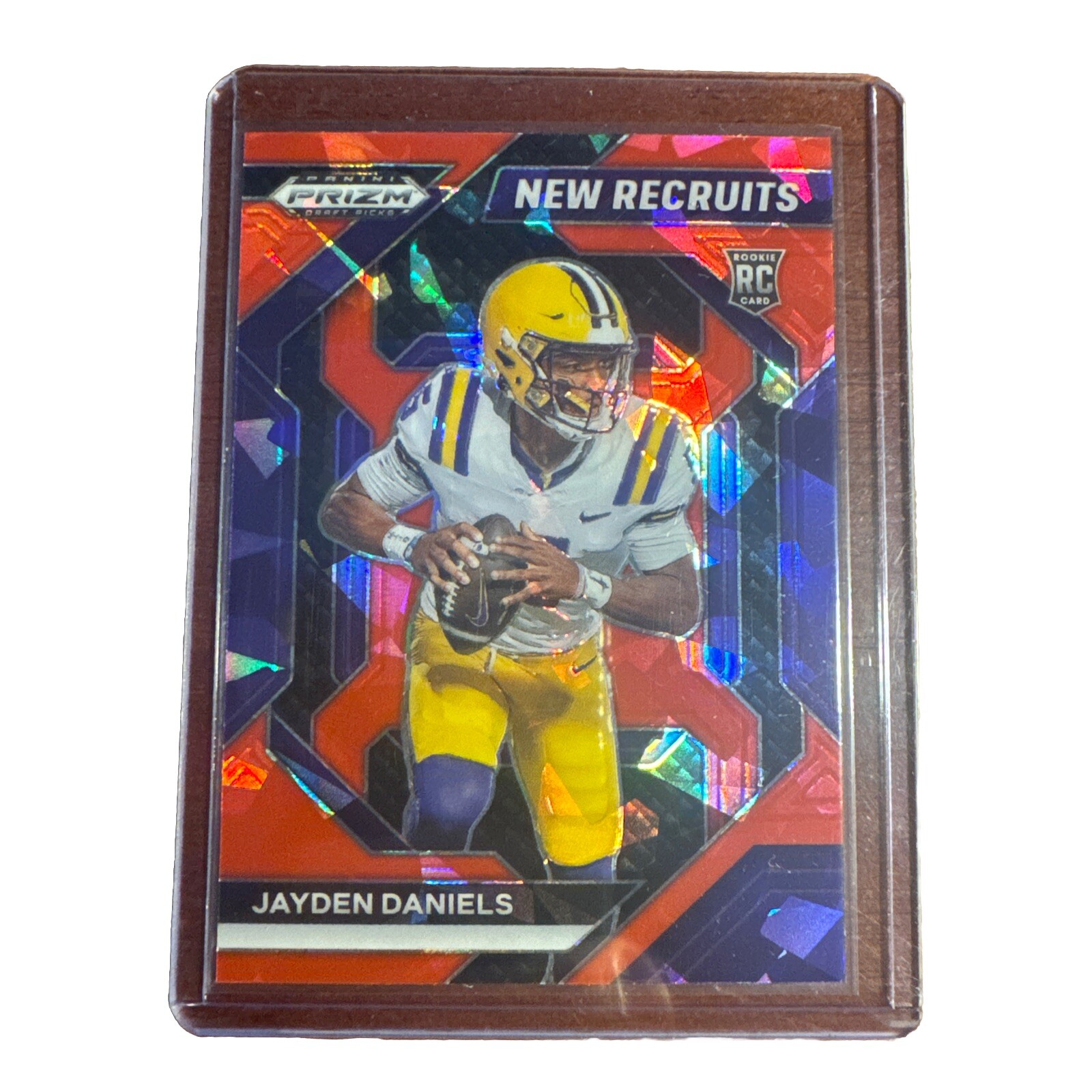 2024 Prizm Draft Picks Jayden Daniels New Recruits Red Ice Prizm RC #NR-JDS