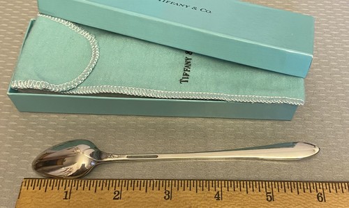 Cuchara de alimentación para bebé vintage Tiffany & Co de plata esterlina mono con caja bolsa 6,25" - Imagen 4 de 7