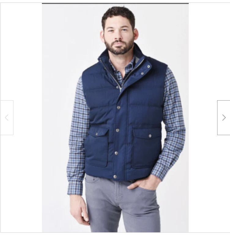 Navy blue cheap puffer vest mens