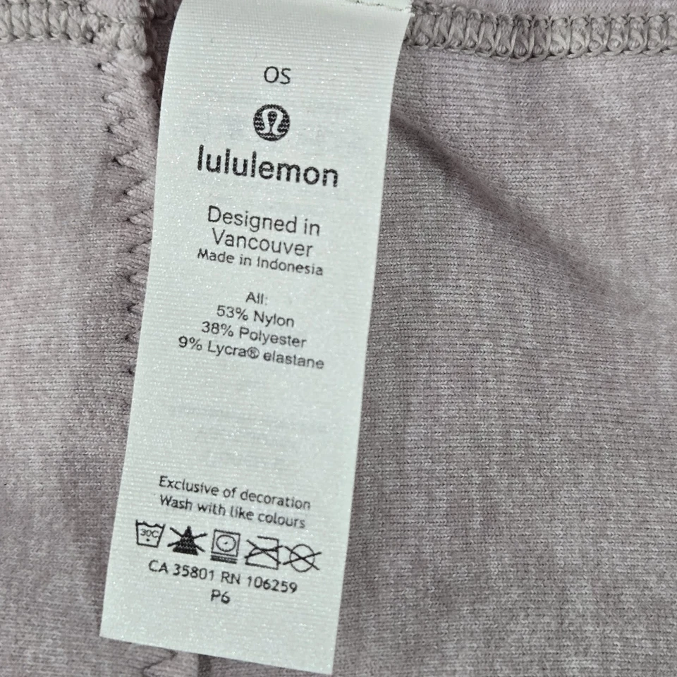 Lululemon Mujer Bufanda OS Rosa Claro Nylon Poliéster Scarfinity Bufanda Logo Foto 3 de 4