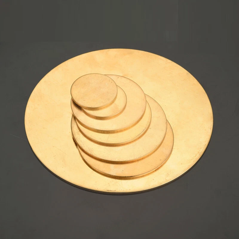 Discos de latón H62 placa redonda láminas de latón redondas de 0,8 mm a 3 mm Ø50 mm ~ 200 mm Foto 3 de 4