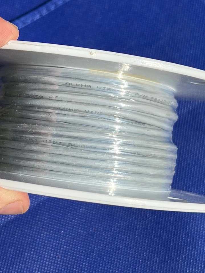 CABLE ALFA WIRE 78322 SL005 2CON 24AWG PIZARRA SHLD 10 PIZARRA SHLD 100' Rollo * NUEVO Foto 3 de 3