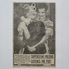 Freddie Mercury 1986 The Sun Newspaper Clipping Queen Magic Tour Party Sam Fox