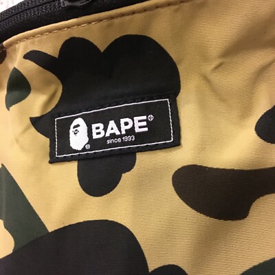 NEW BAPE 1ST CAMO WAIST BAG YELLOW A BATHING APE FANNY BELT BAG