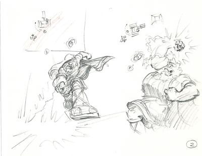 Hercules Walt Disney Production Animation Drawing Used to Make an