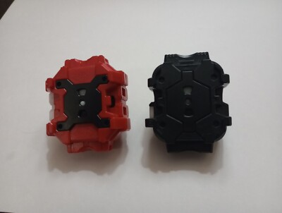 Beyblade Burst Takara Tomy Black & Red Ripcord Light Launcher Lot of 2 No Cord