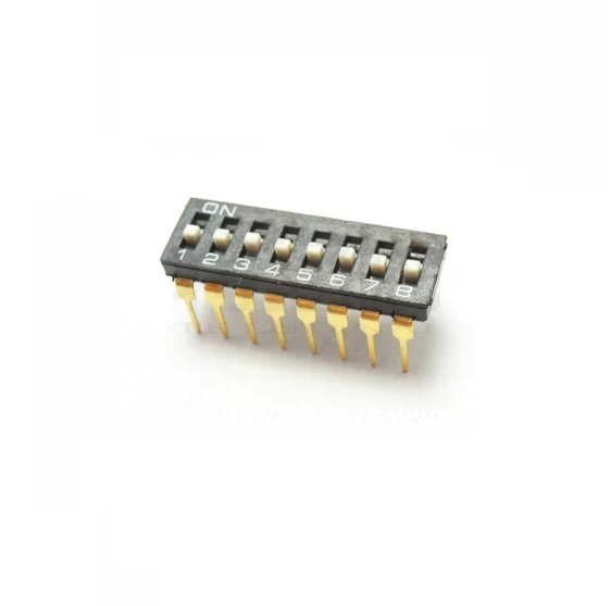 50PCS Slide Type Switch Module 2.54mm 8-Bit 8 Position Way DIP Blue Pitch