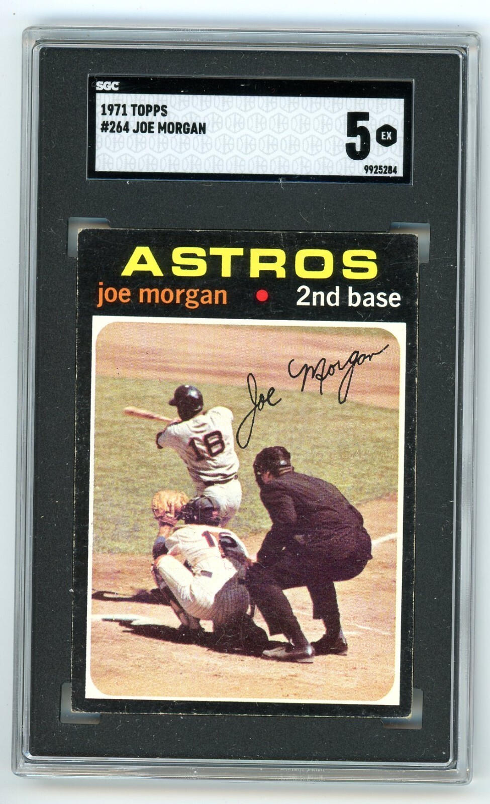 1971 Topps JOE MORGAN Houston Astros #264 SGC 5 EX Condition