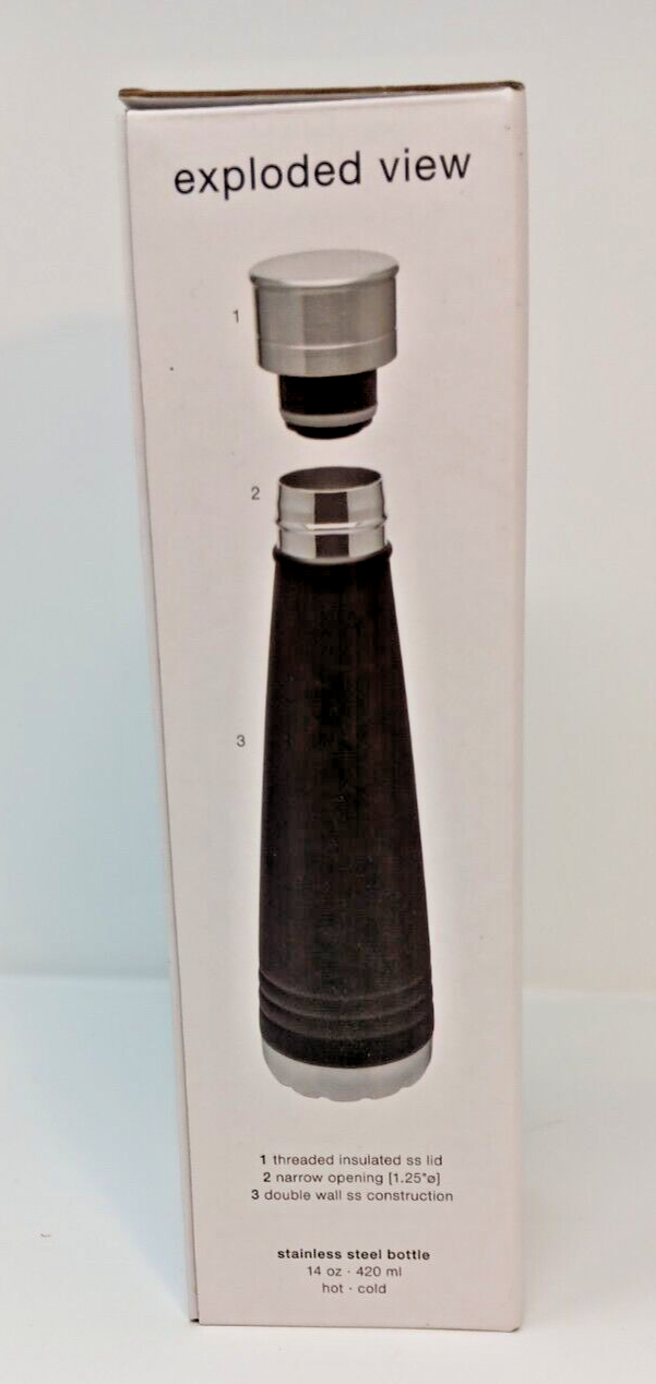 New H2GO Swig Water Bottle 14oz Stainless Steel Thermal Hermanson