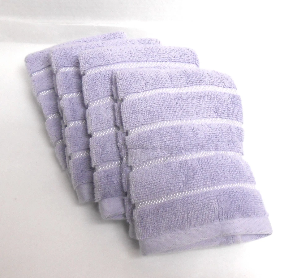 DKNY Juego de 4 Paños de Lavanda con Rayas Tejidas de Viscosa Foto 2 de 2