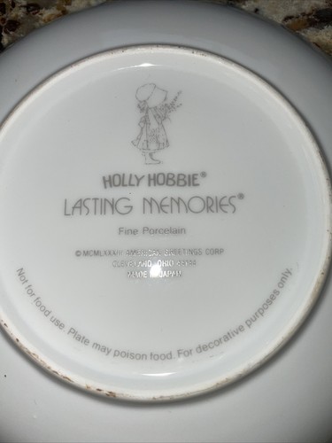 VINTAGE HOLLY HOBBIE Danke für freundliche Wege DEKOTELLER amerikanische Grüße - Bild 4 von 5