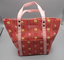 LONGABERGER HOMESTEAD Pink Floral Purse Tote With Plastic Protector
