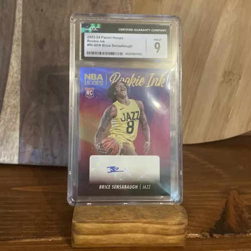 Brice Sensabaugh Hot Signatures Auto 2023-24 Panini Hoops Basketball CGC 9Auto10
