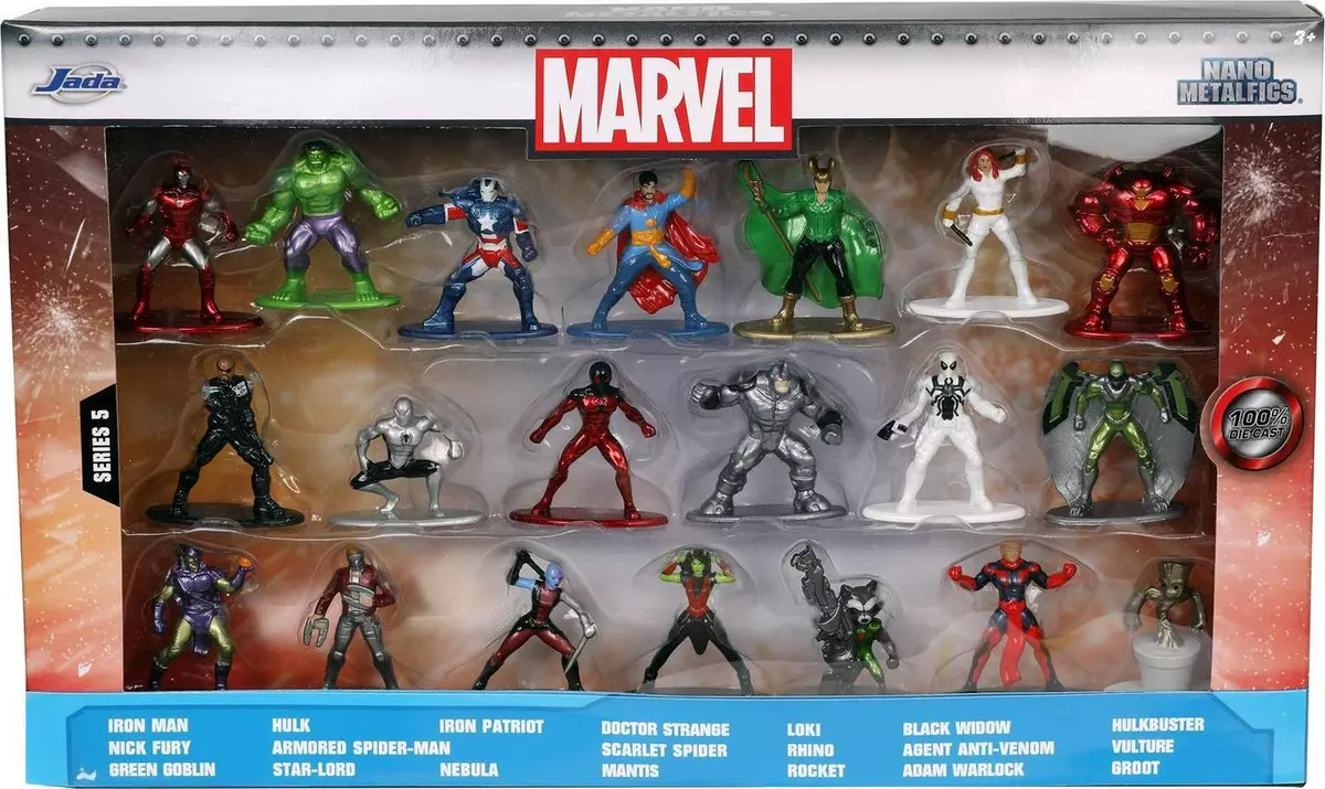 Marvel Series 5 Toys Nano Metalfigs Marvel Comics Diecast Figures