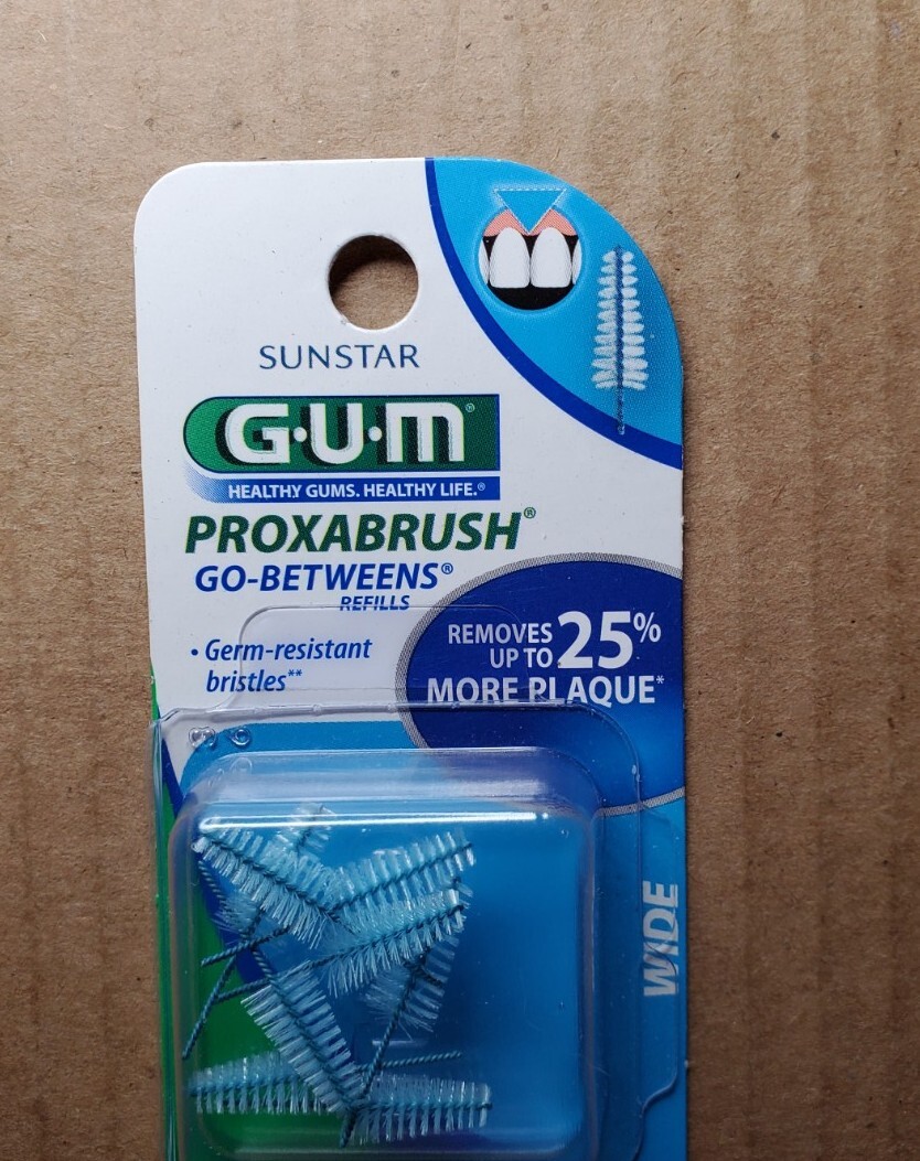 GUM Proxabrush GoBetweens WIDE Interdental Brush Refills 8 Pack 614