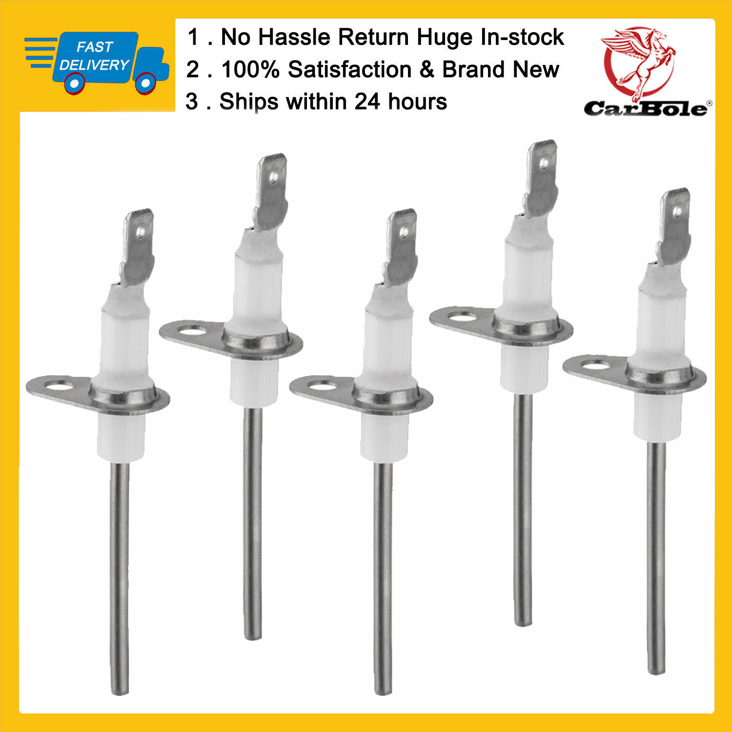 for Luxaire York 025-37499-000 S1-02537499000 Gas Furnace Flame Sensor Rod 5PCS