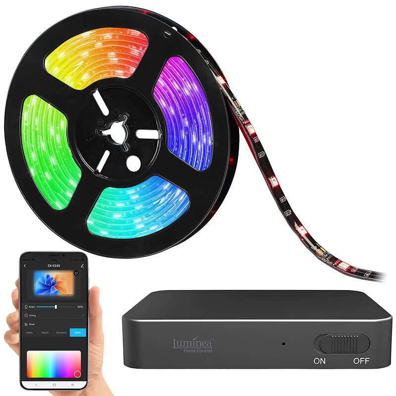 HDMI-TV-Sync-Box für Ambiente-Licht, RGB-IC-LEDs, 4K UHD, WLAN, 55–65" - Bild 3 von 4