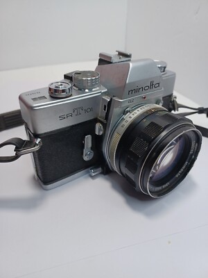 Minolta SRT 101 35mm Film Camera W/ MC Rokkor PF 58mm Lens - | eBay