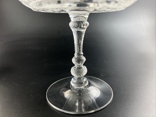 Vintage Cambridge Elegant Glass No. 3500 Gadroon WILDFLOWER Etch 5" Compote - Picture 6 of 11